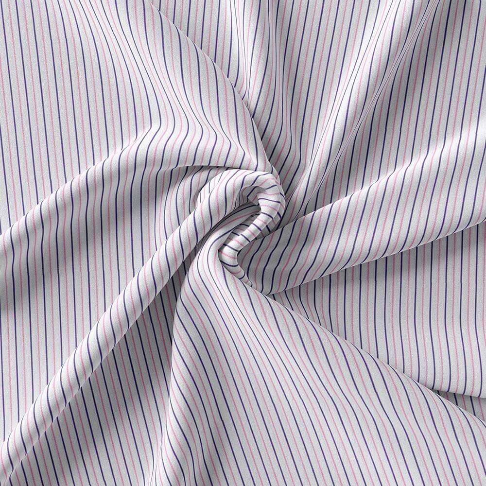 Blue & Pink Pin Strips Pima Cotton Shirt Fabrics 709-257 - Image 3