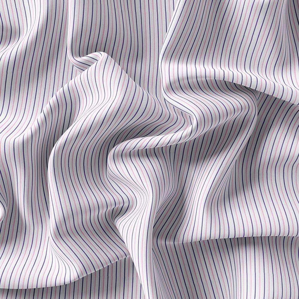 Blue & Pink Pin Strips Pima Cotton Shirt Fabrics 709-257 - Image 4