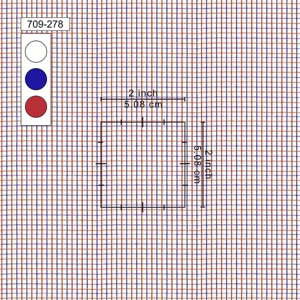 Navy Maroon & White Small Check Shirt Fabrics 709-278 - Image 2