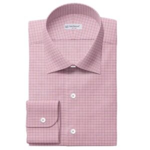 Pink & Blue Fashion Check Pima Cotton Shirt Fabrics 709-37AA