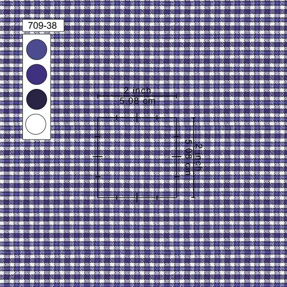Blue & White Shirt Fabrics 709-38 - Image 2