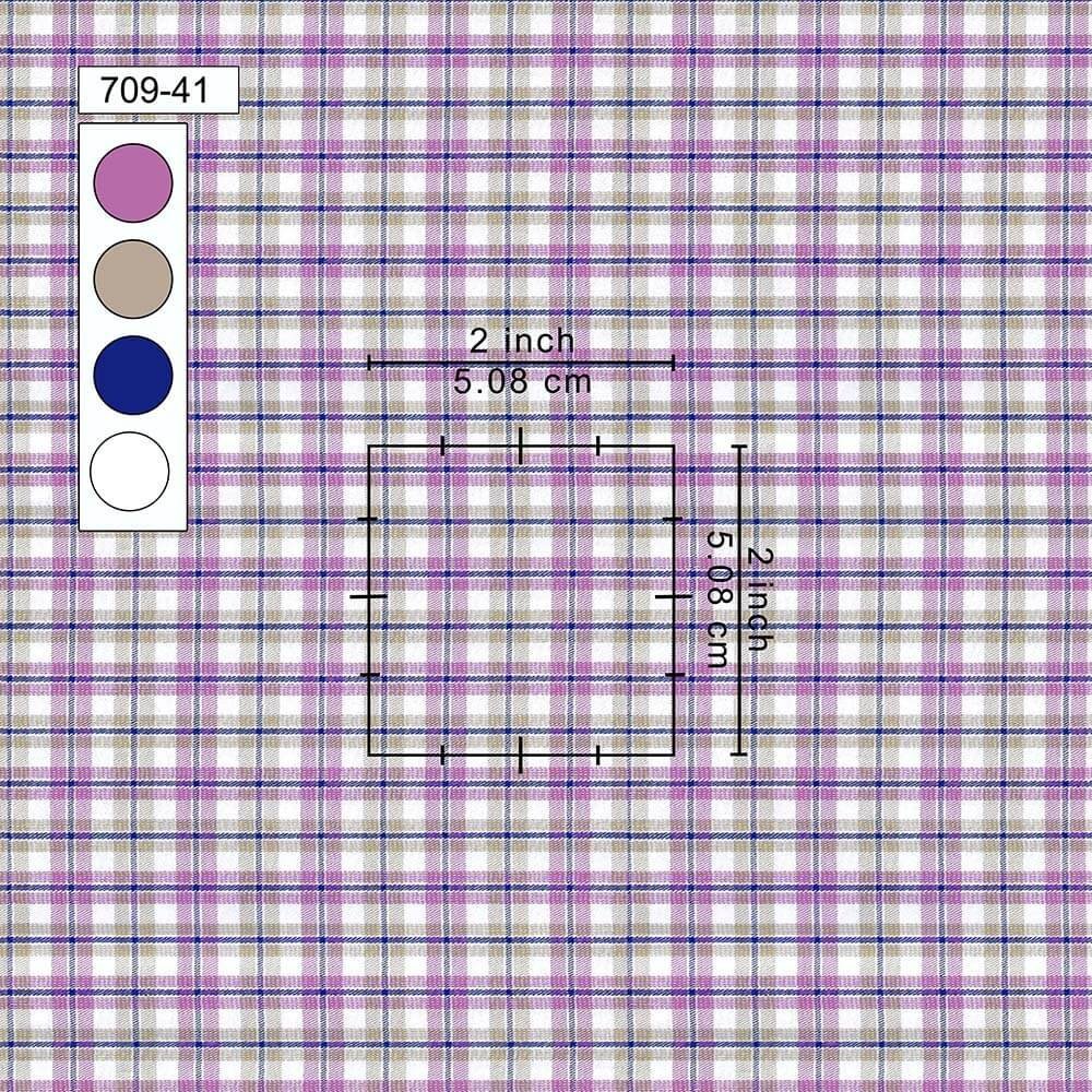 Purple, Blue, Skin & White Shirt Fabrics 709-41 - Image 2