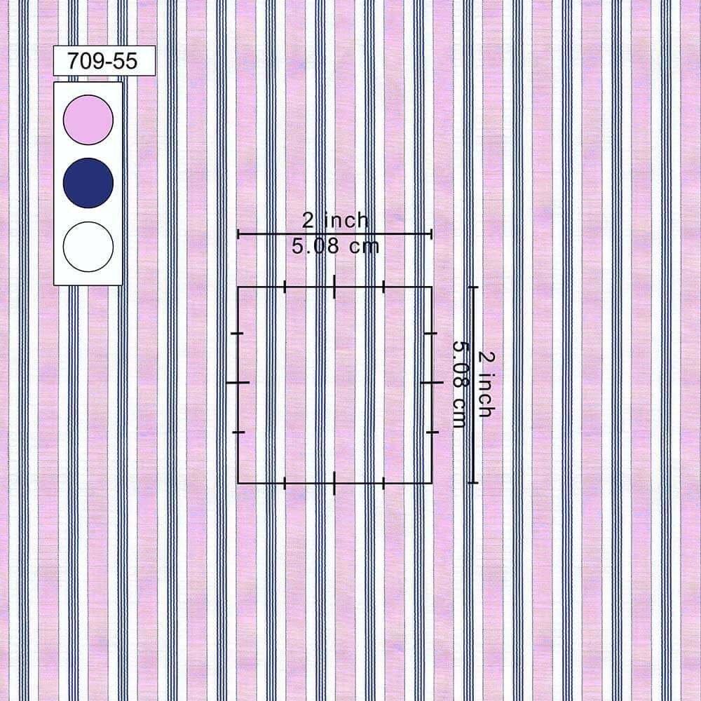 Purple Blue & White Pima Cotton Shirt Fabrics - Image 2