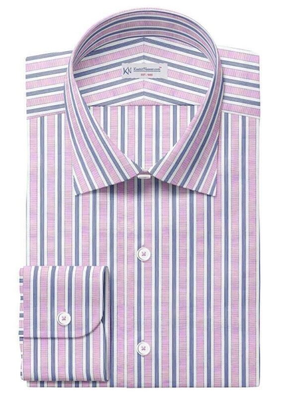 Purple Blue & White Pima Cotton Shirt Fabrics 709-55
