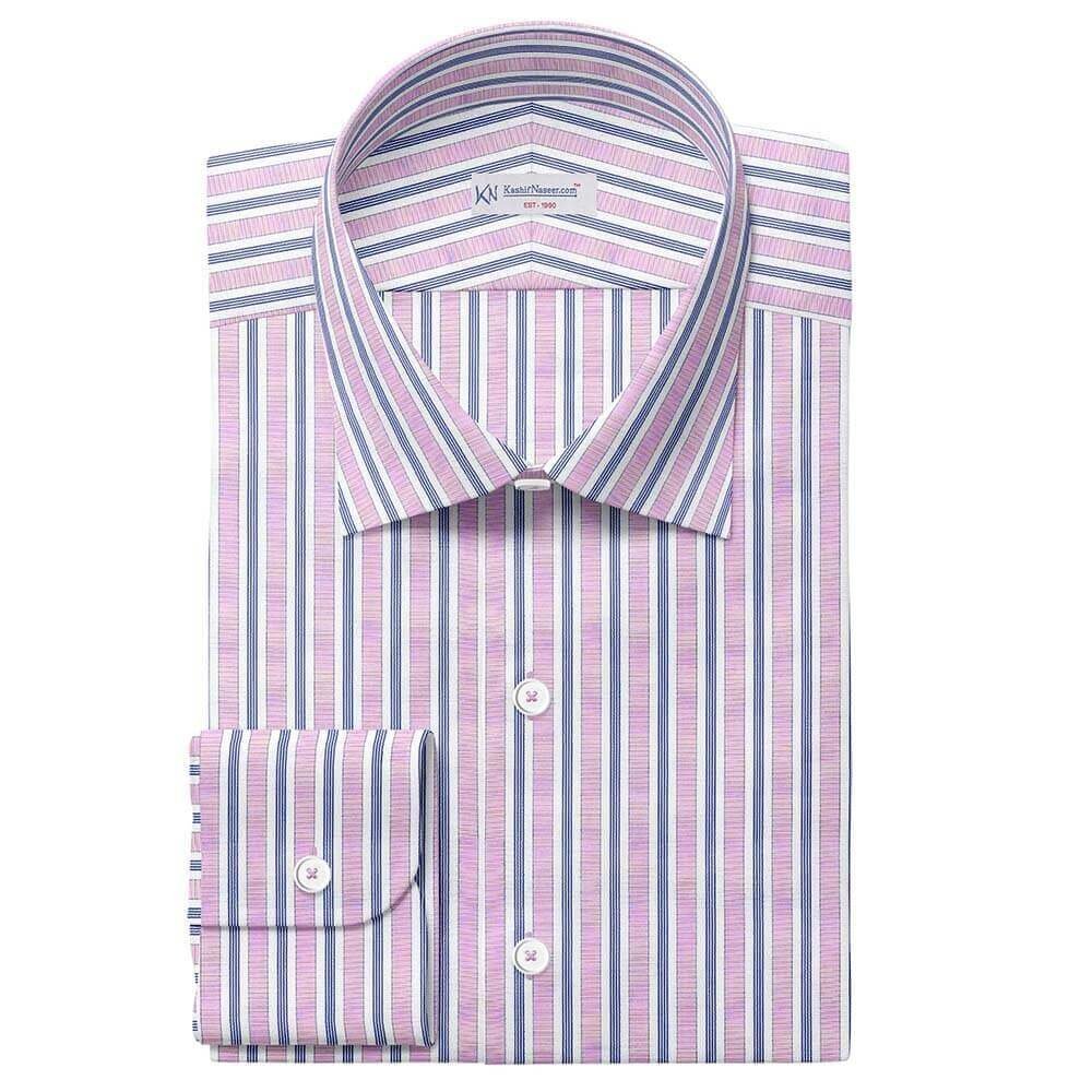 Purple Blue & White Pima Cotton Shirt Fabrics 709-55