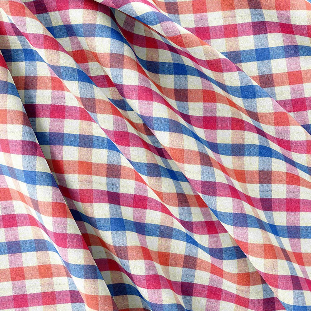 Multi Color Fashion Check Blended Shirt Fabrics 712-229 - Image 5