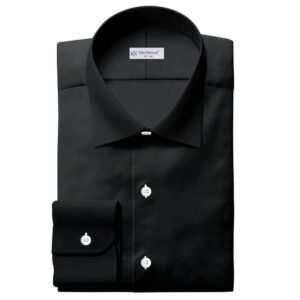 Plain Black Twill Shirt 750-13