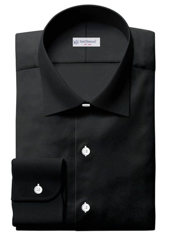 Plain Black Twill Shirt 750-13