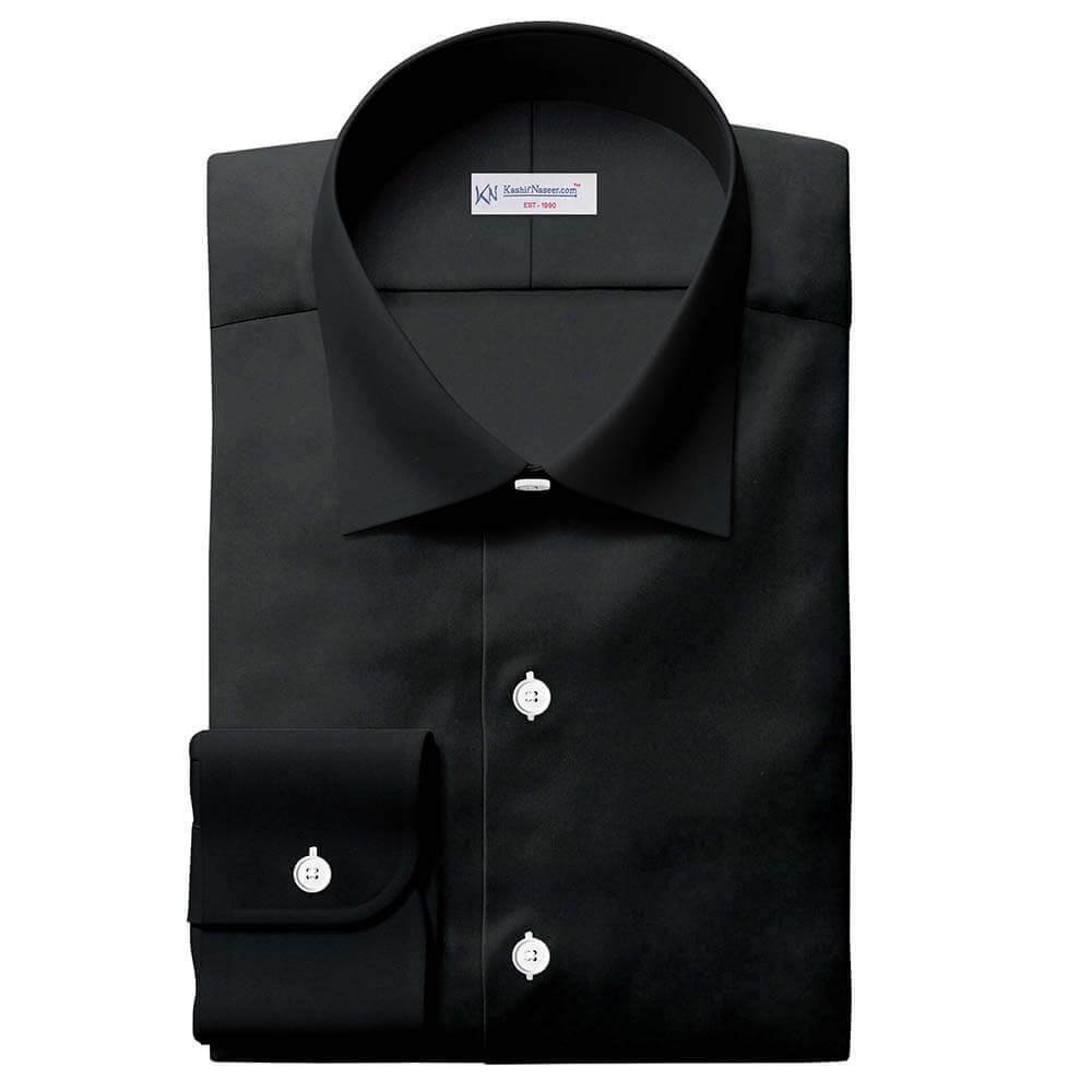 Plain Black Twill Shirt 750-13