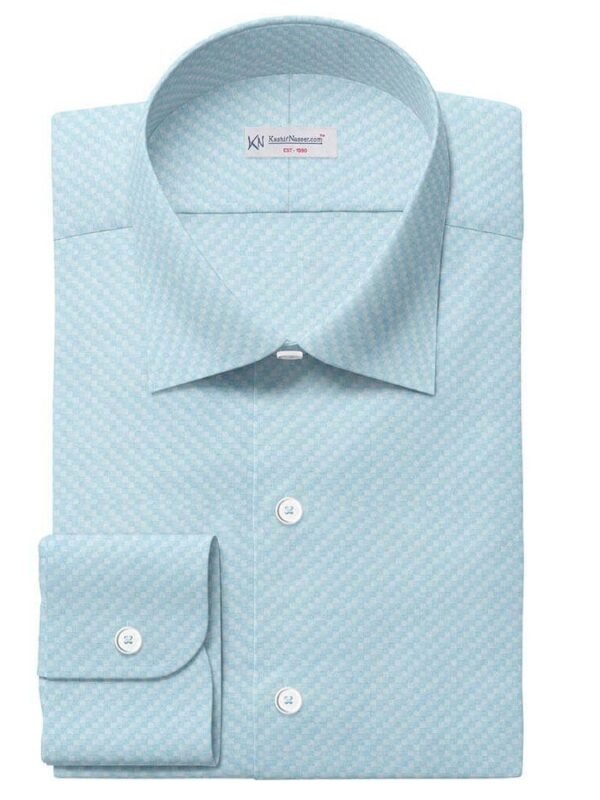 Sky Blue Dobby Weave Shirt Fabrics 730-148
