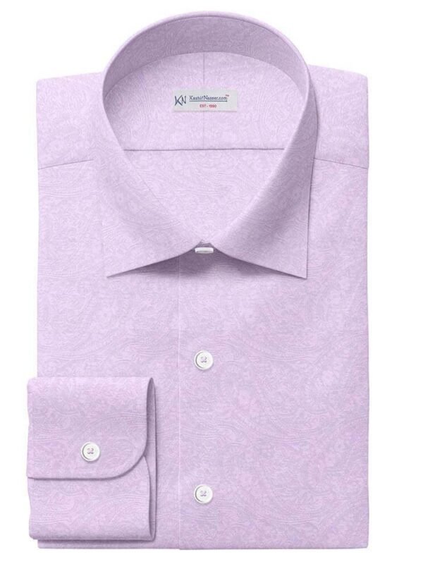 Light Purple Jacquard Design Shirt Fabrics 730-209