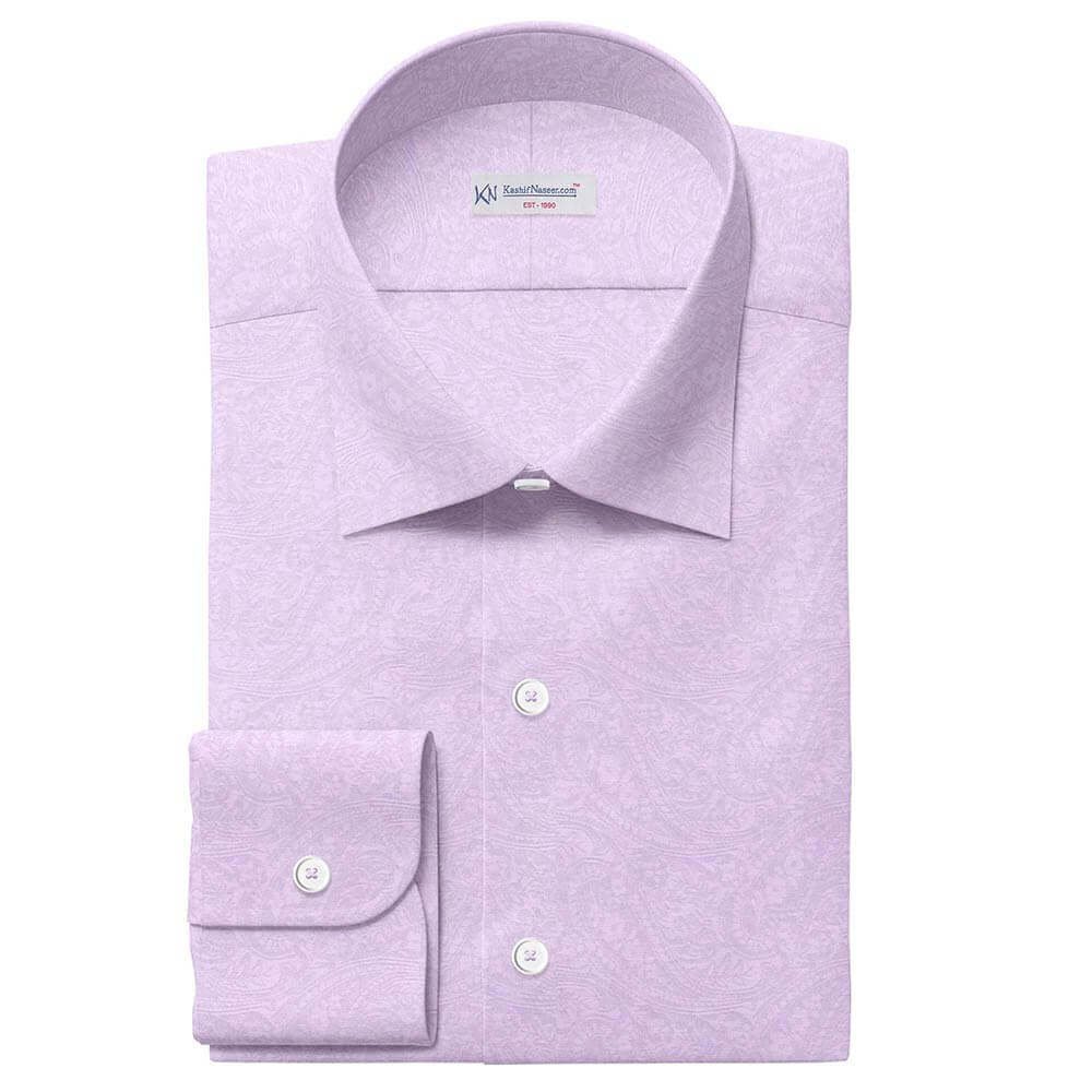 Light Purple Jacquard Design Shirt Fabrics 730-209