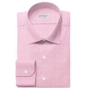 Baby Pink & White Micro Check Shirt Fabrics 730-239