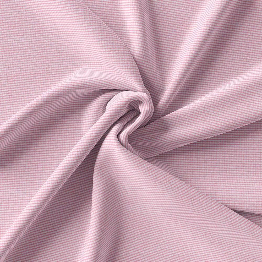 Baby Pink & White Micro Check Shirt Fabrics - Image 3