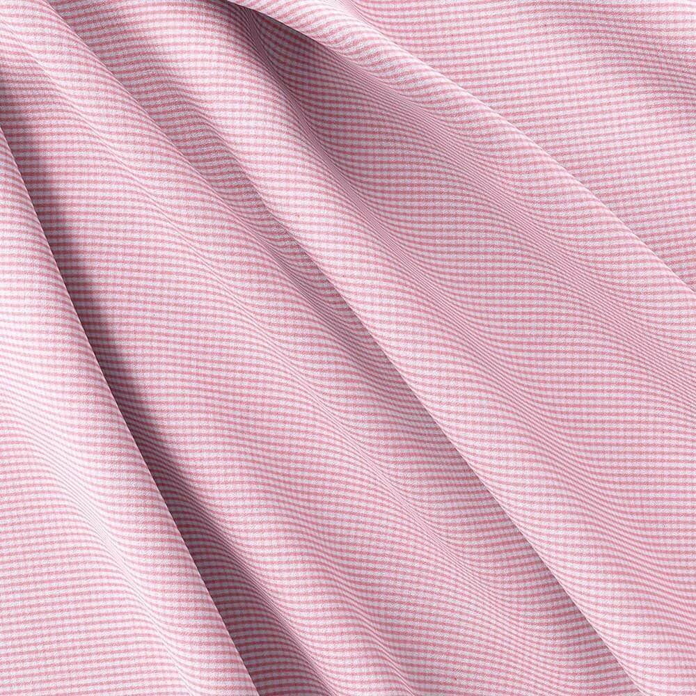 Baby Pink & White Micro Check Shirt Fabrics - Image 5