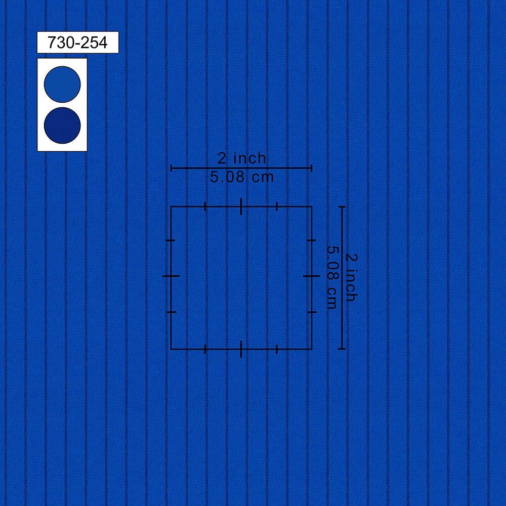 Navy Strips On Blue Urdu Strips Pima Cotton 100% Shirt Fabrics - Image 2