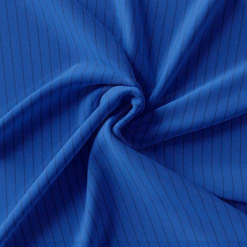 Navy Strips On Blue Urdu Strips Pima Cotton 100% Shirt Fabrics - Image 3