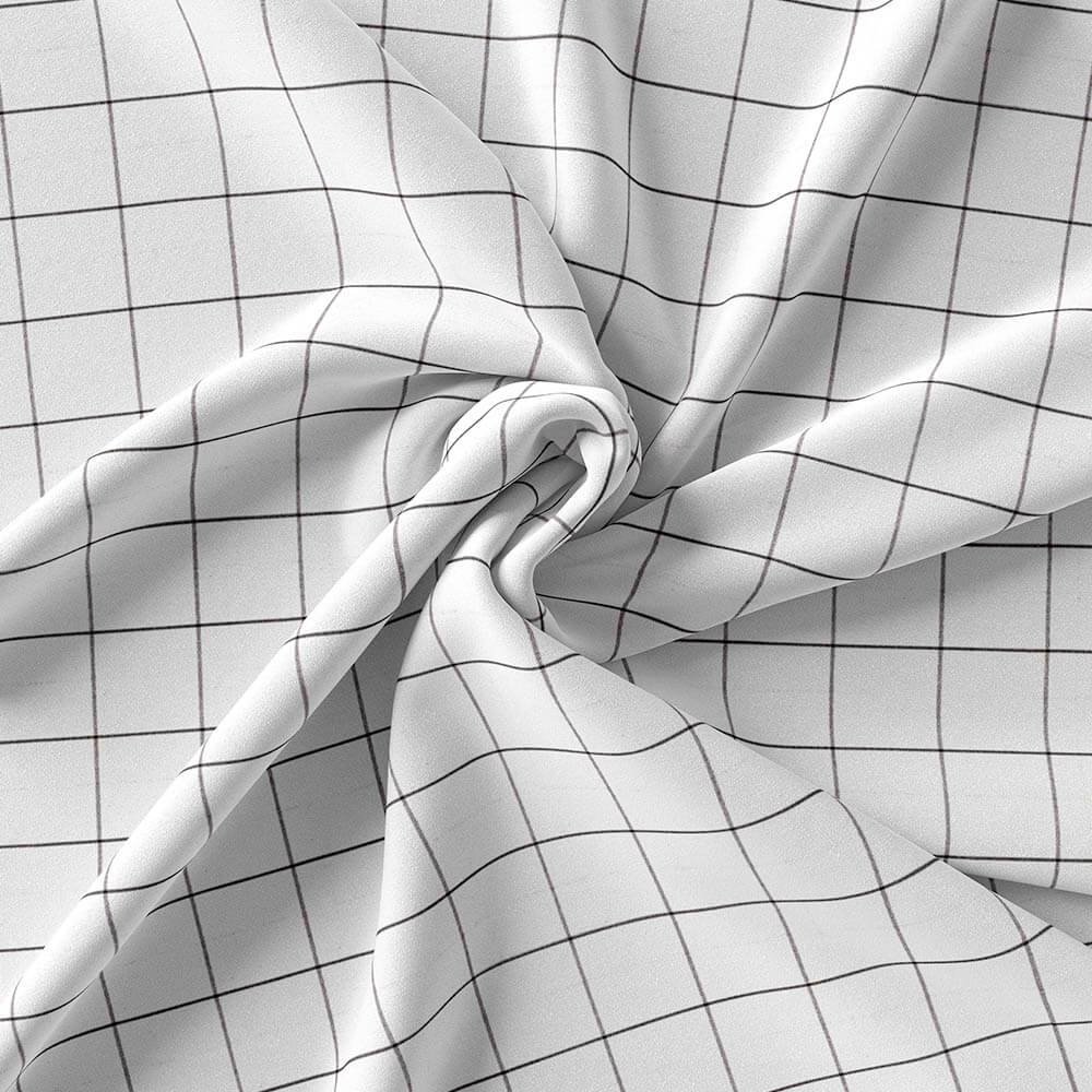 Chocolate Brown & White Window Check Pima Cotton 100% Shirt Fabrics - Image 3