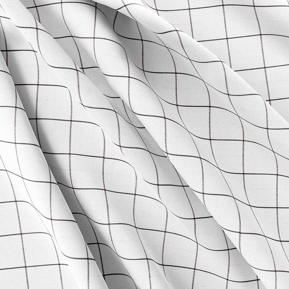 Chocolate Brown & White Window Check Pima Cotton 100% Shirt Fabrics - Image 5