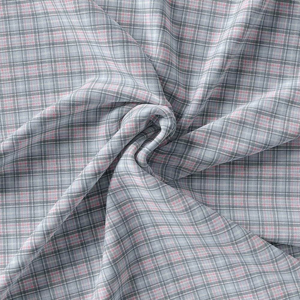 Multi Casual Check Pima Cotton Shirt Fabrics - Image 3