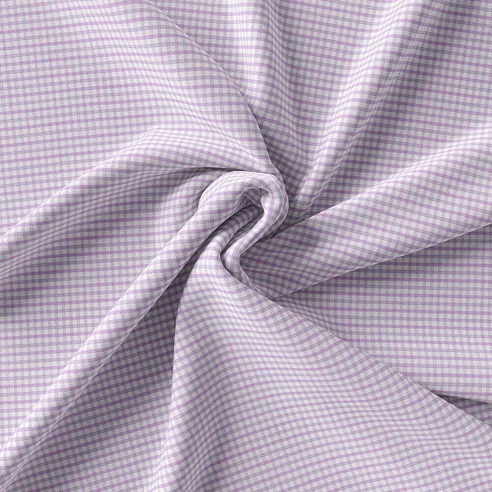 Light Purple & White Very Small Pima Cotton Shirt Fabrics - Image 3