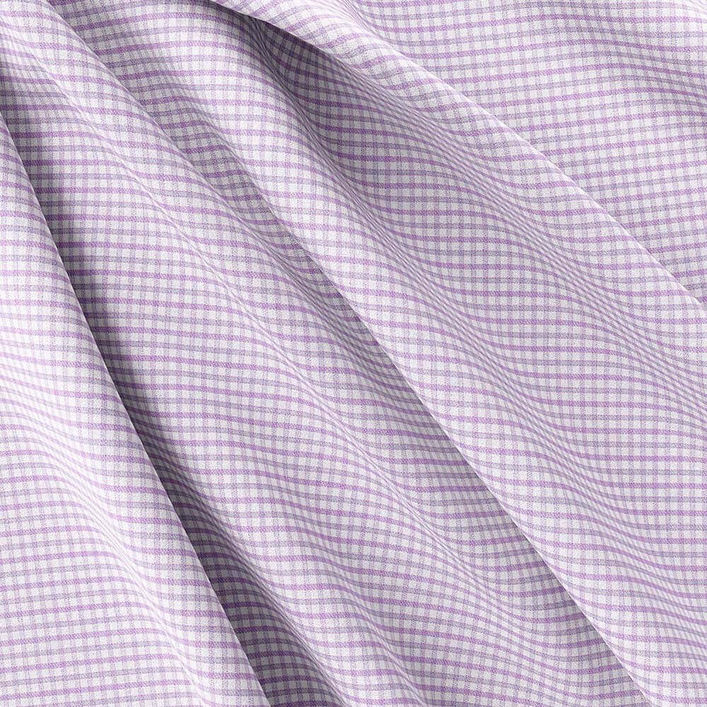 Light Purple & White Very Small Pima Cotton Shirt Fabrics - Image 5