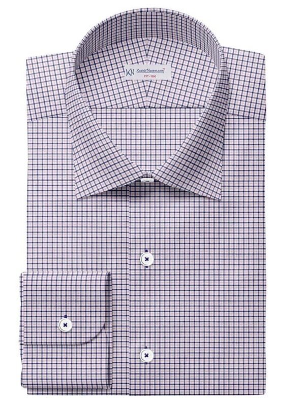 Blue White & Pink Pima Cotton 100% Shirt Fabrics 730-273