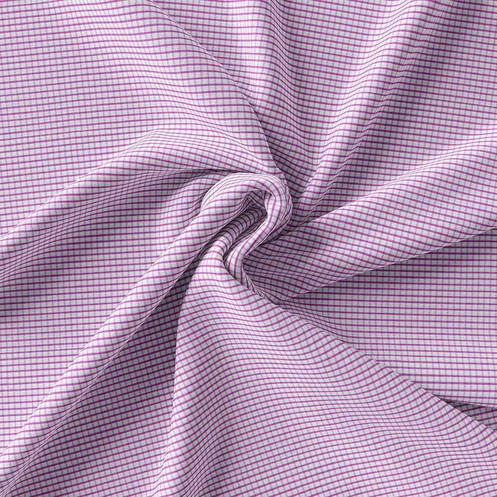 Purple & White Very Small Window Pima Cotton Shirt Fabrics 730-275 - Image 3