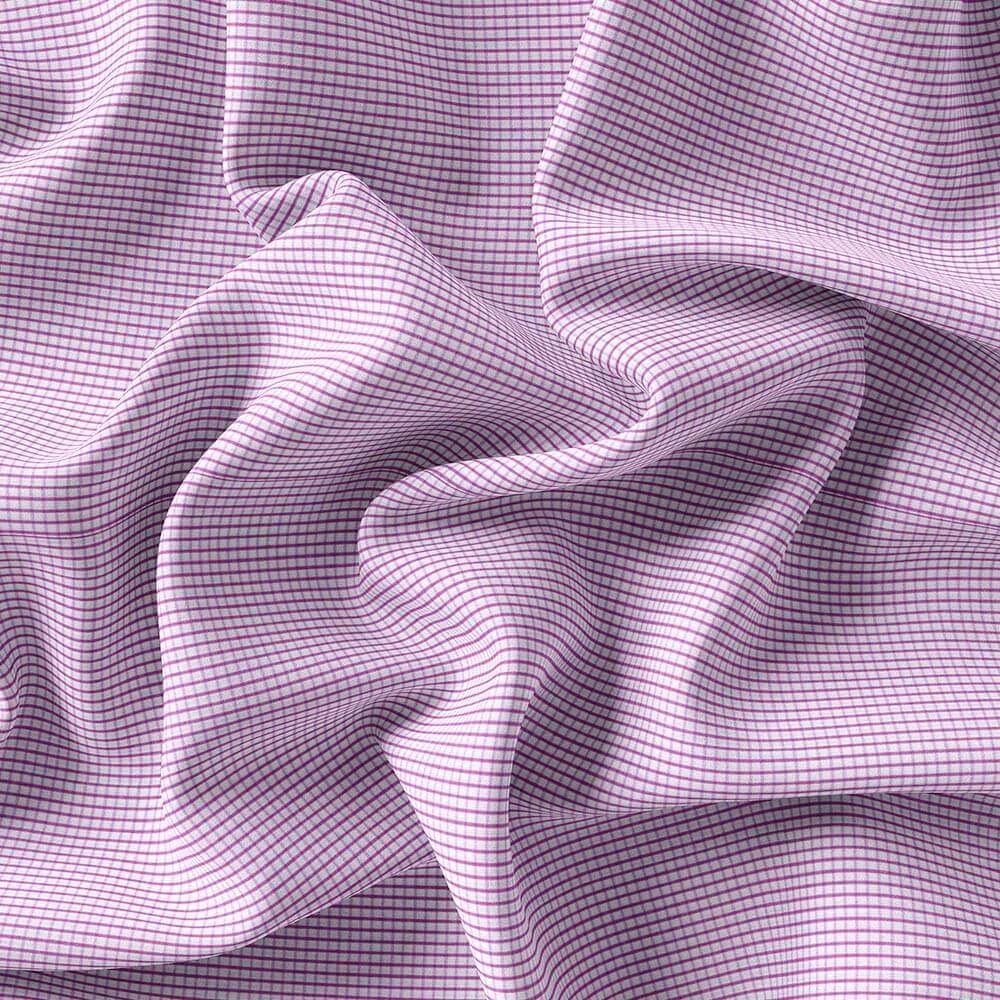 Purple & White Very Small Window Pima Cotton Shirt Fabrics 730-275 - Image 4