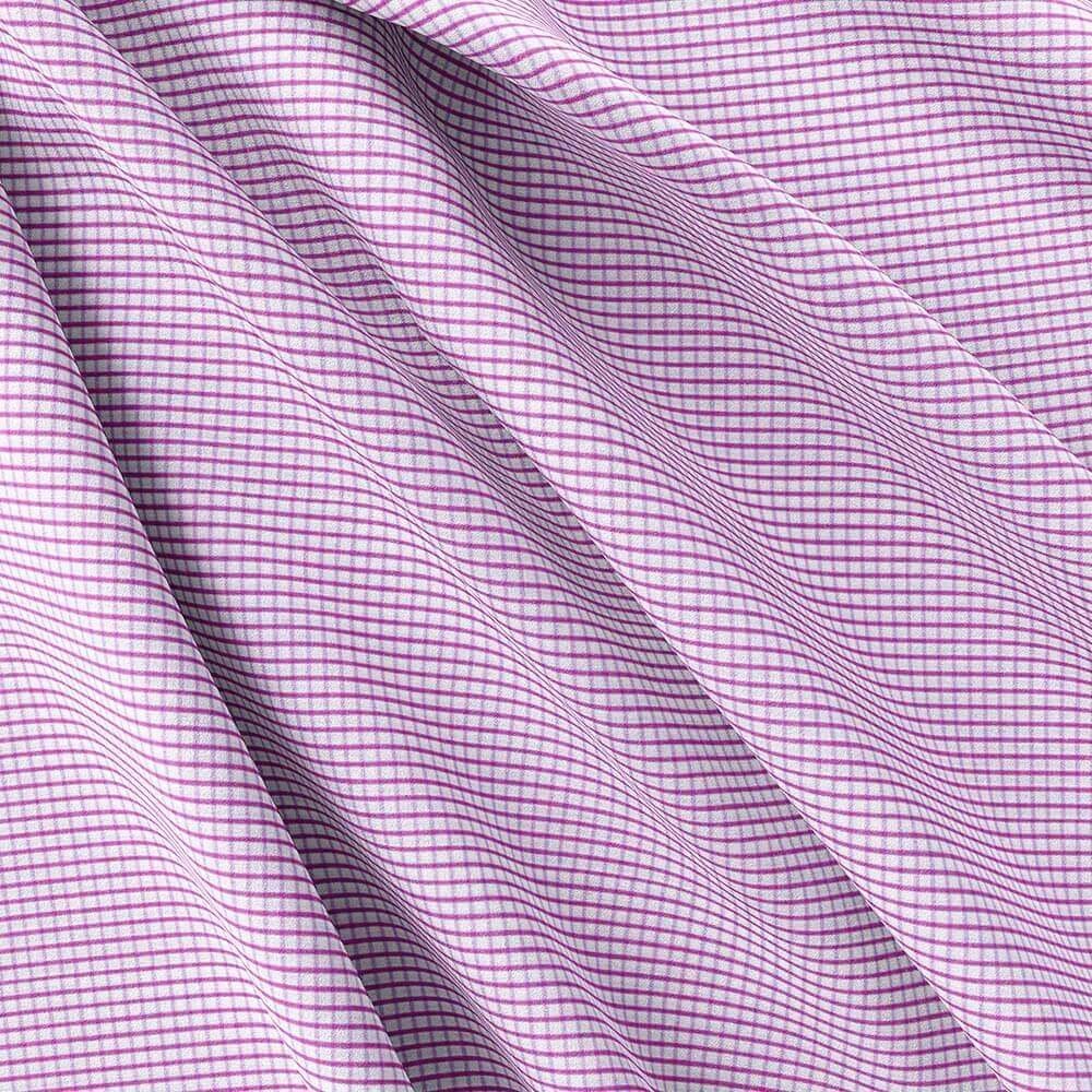 Purple & White Very Small Window Pima Cotton Shirt Fabrics 730-275 - Image 5