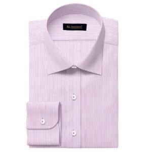 Purple White Pin Strips 888-150 - Stitched Regular Fit 17.5"