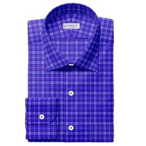 Royal Blue Check Shirt Fabrics 888-268