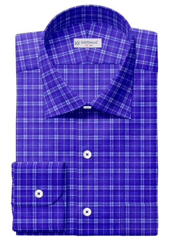 Royal Blue Check Shirt Fabrics 888-268
