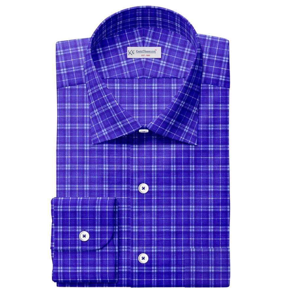 Royal Blue Check Shirt Fabrics 888-268