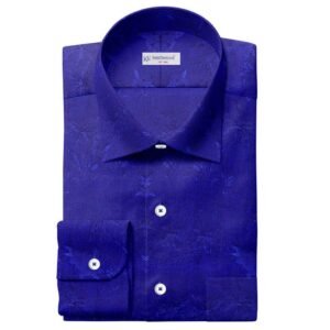Royal Blue Flowers Shirt Fabric 888-309