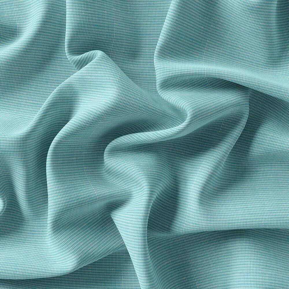 Turquoise & White Self Shirt Fabric 888-46 - Image 4