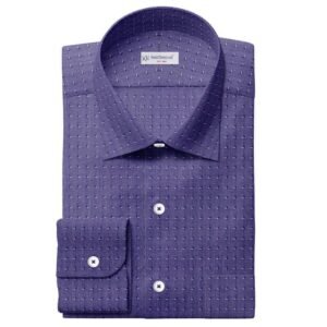 Blue Self Design Shirt Fabrics 888-51