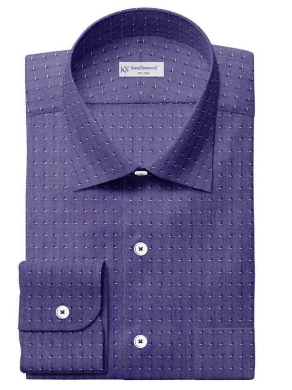 Blue Self Design Shirt Fabrics 888-51