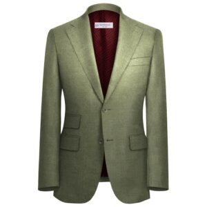 Olive Green Suit Fabrics "SIGNATURE" By WOOL VERSION 99000-3