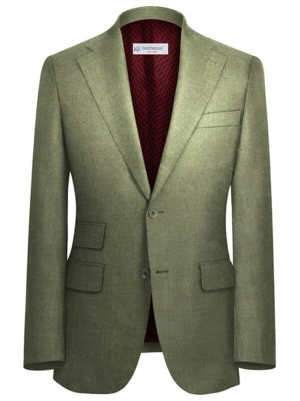 Olive Green Suit Fabrics "SIGNATURE" By WOOL VERSION 99000-3