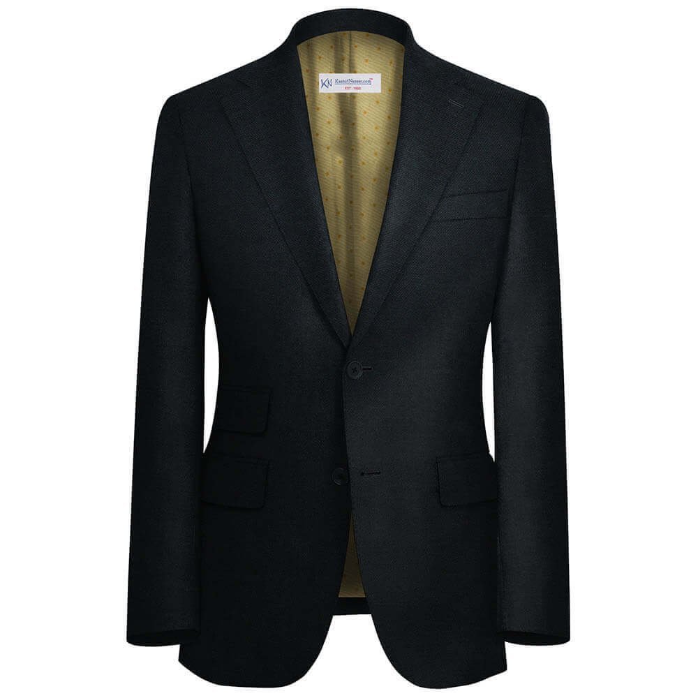 Jet Black Suit Fabrics "SIGNATURE" By WOOL VERSION 99000-18