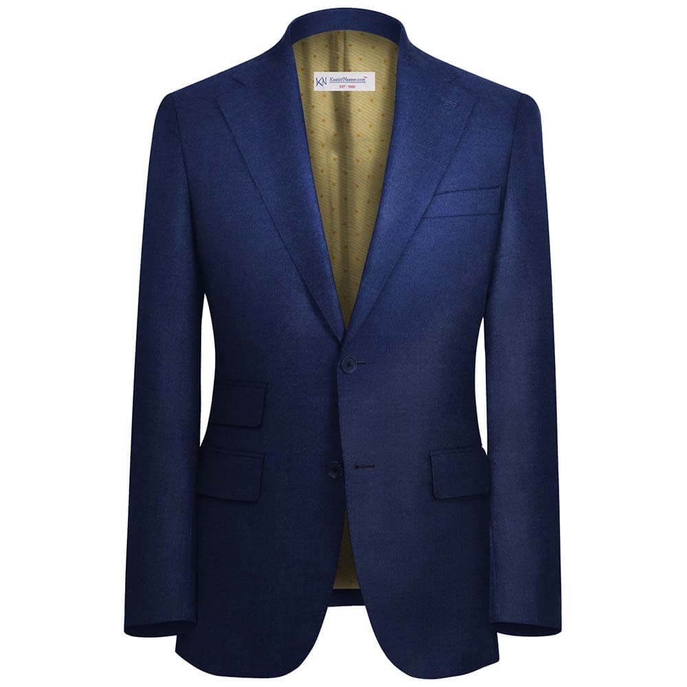 Navy TUXEDO COLLECTION Suit Fabrics By WOOL VERSION