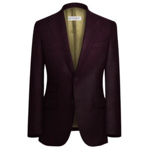 Maroon Self Dobby Suit Fabrics "WOATI COLLECTION" By WOOL VERSION 99865-3