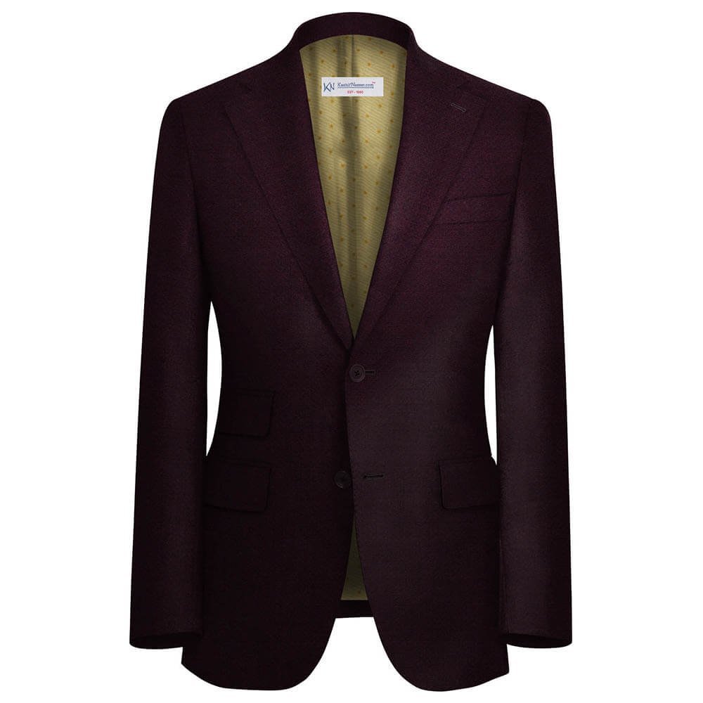 Maroon Self Dobby Suit Fabrics "WOATI COLLECTION" By WOOL VERSION 99865-3