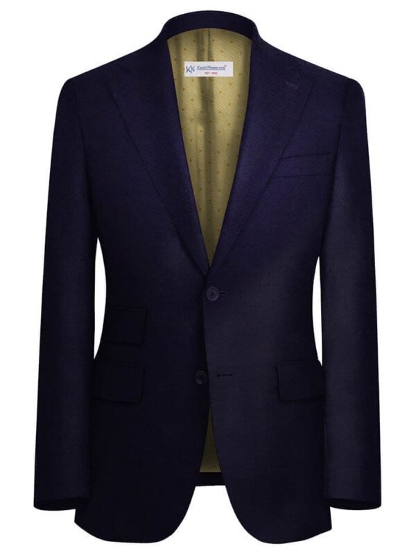Navy Blue Self Dobby Suit Fabrics "WOATI COLLECTION" By WOOL VERSION 99865-4