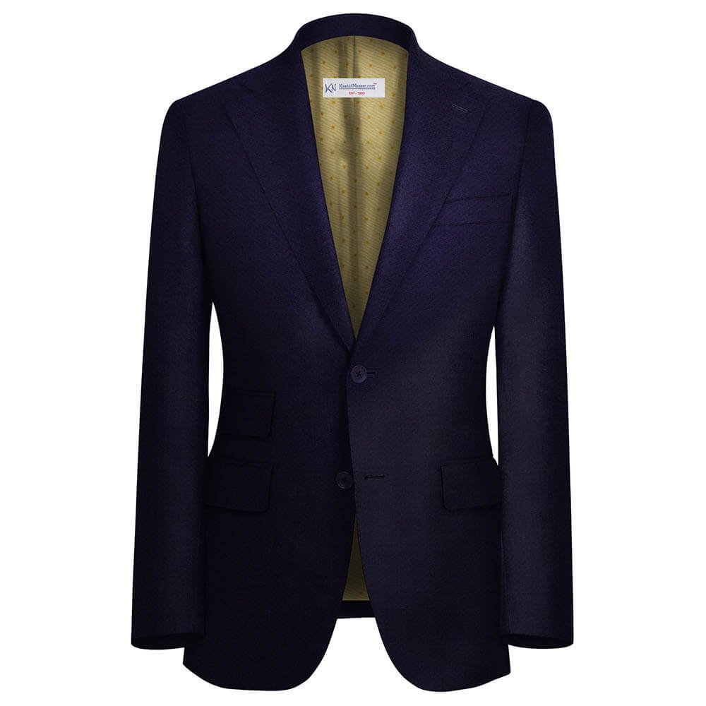 Navy Blue Self Dobby Suit Fabrics "WOATI COLLECTION" By WOOL VERSION 99865-4