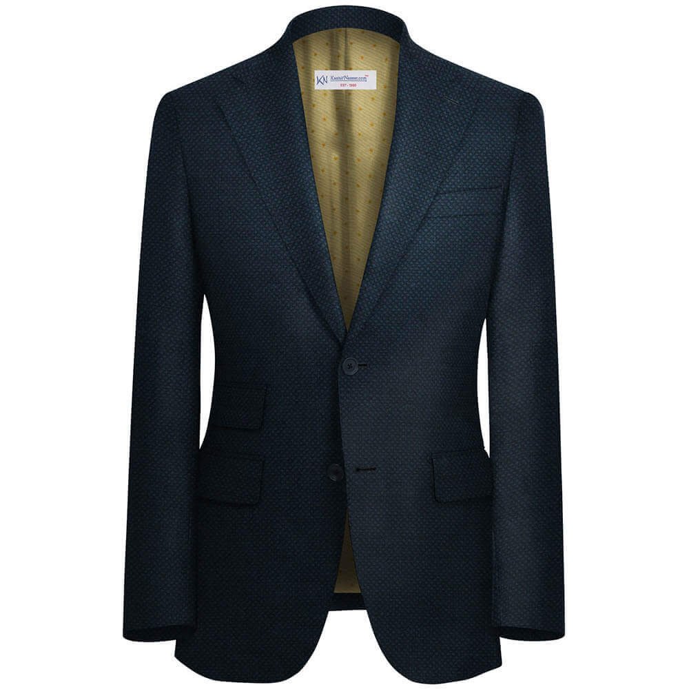 Dark Blue Bird Eye Suit Fabrics By WOOL VERSION