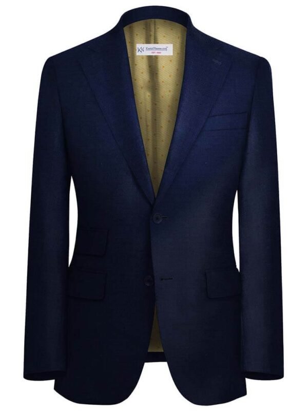 Navy Blue Self Suit Fabrics By WOOL VERSION 99871-1