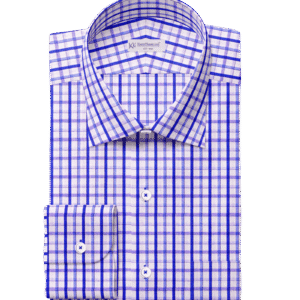 Blue & White Small Check Shirt Fabrics 999-128