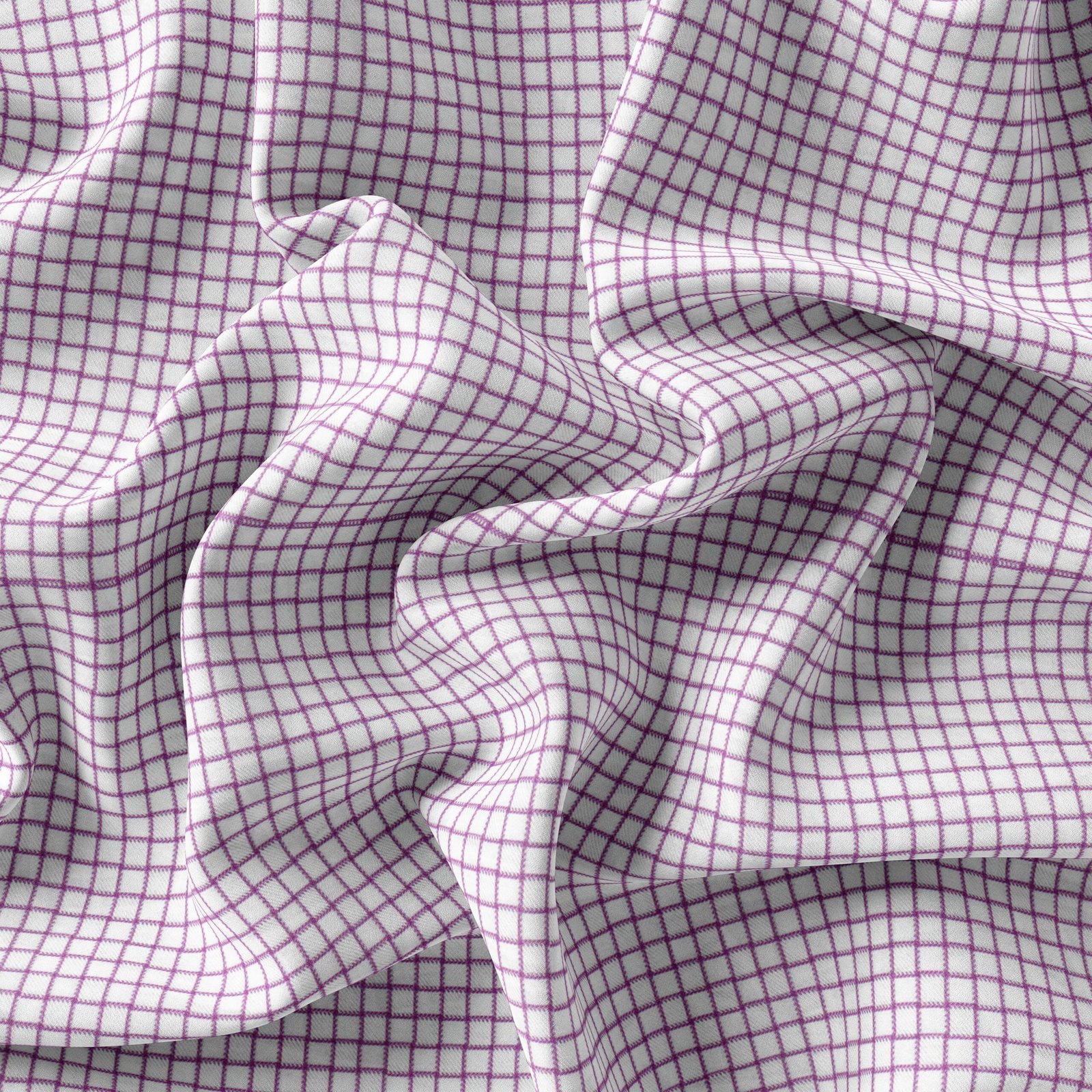 Purple & White Check Shirt Fabrics 999-142 - Image 4